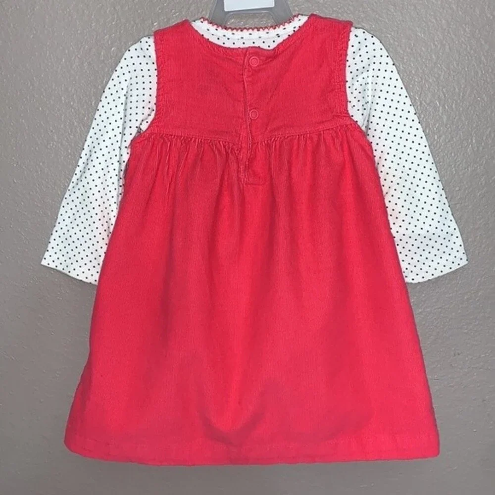 Just One You Baby girl 12 month old Pink textured/corduroy dress.